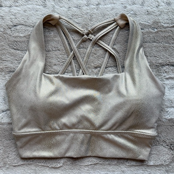 Buffbunny Collection Other - Buffbunny Collection Revolution Sports Bra in Gold Cobra Size M